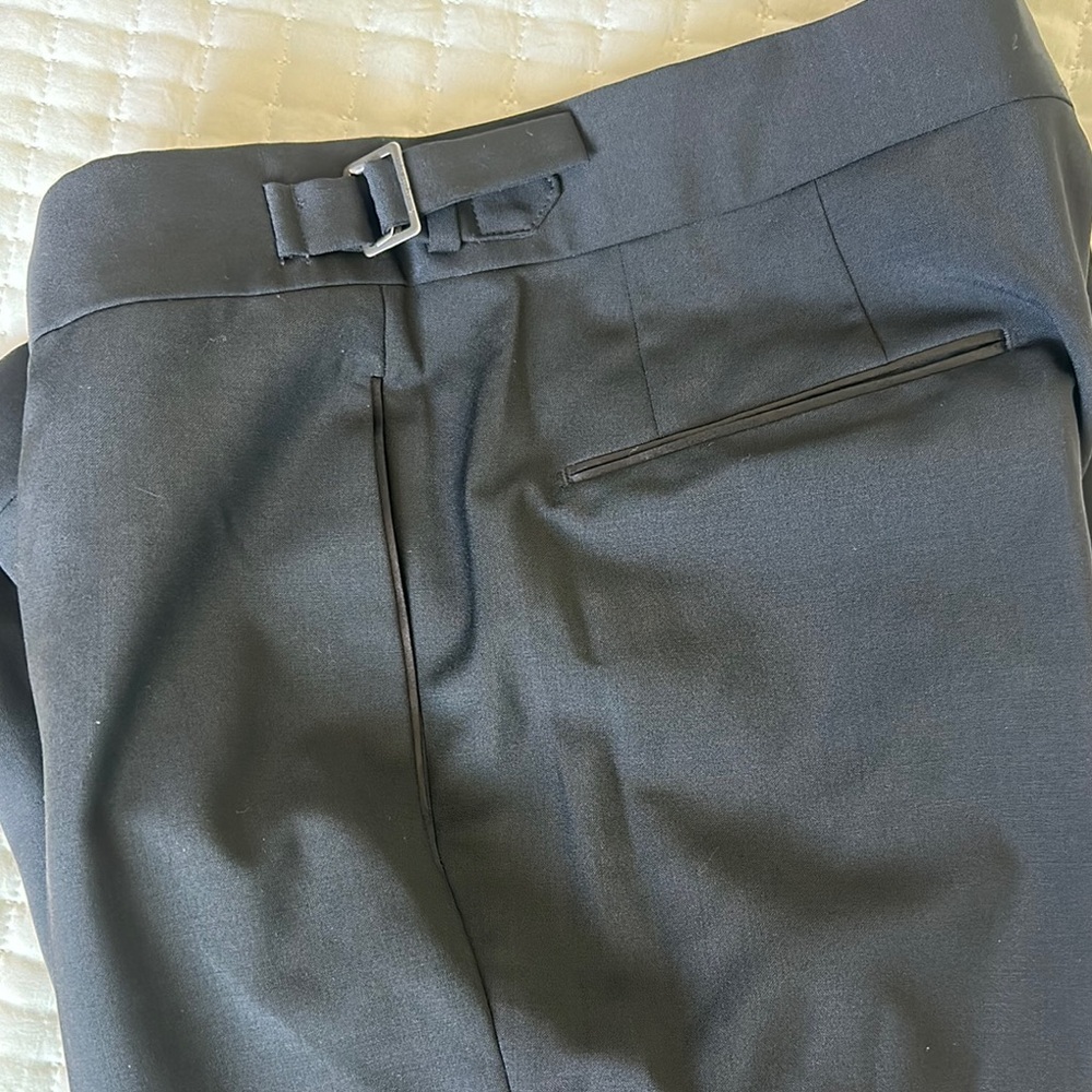 ZEGNA Black Trousers with adjustable waist
